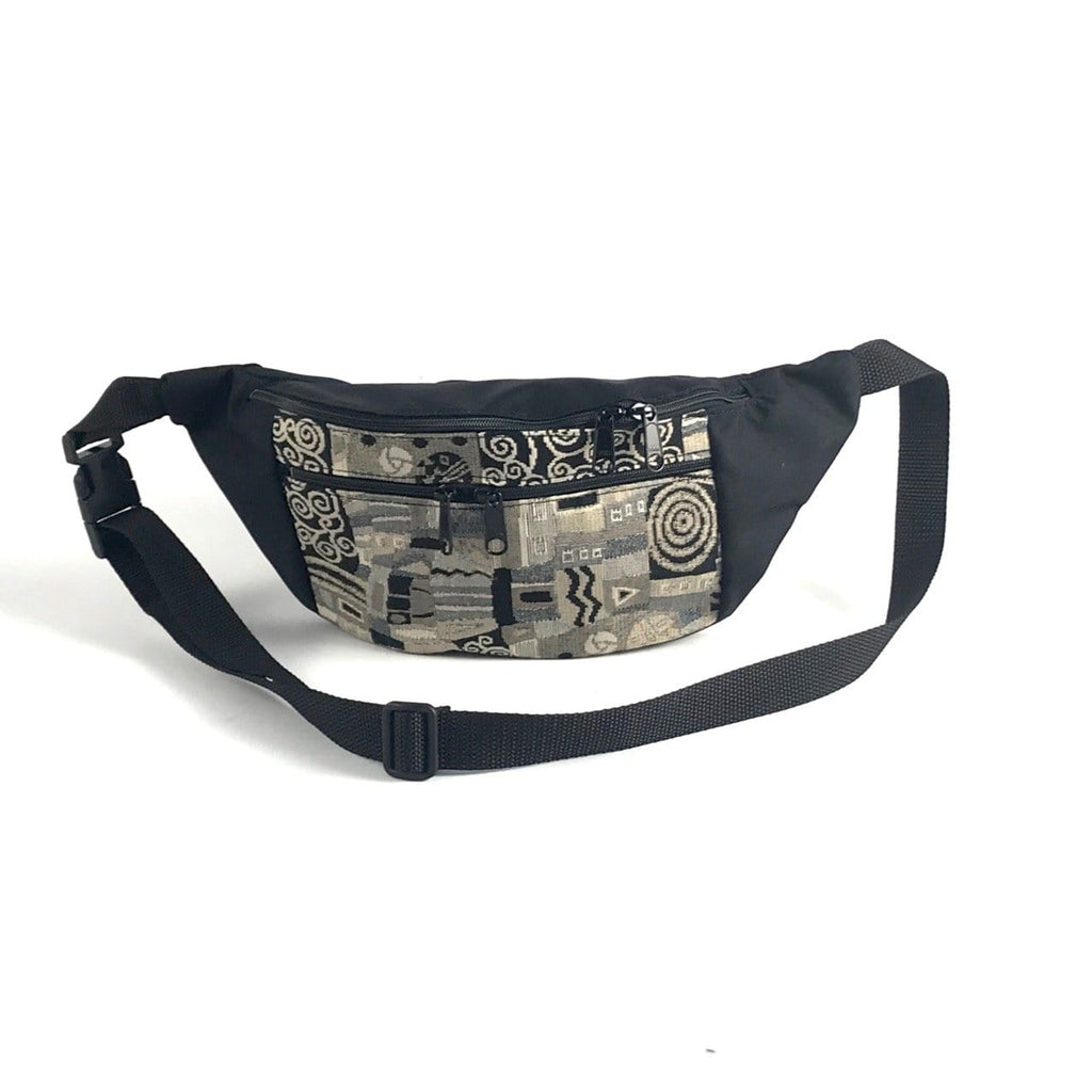 Large Fanny pack in Fabric with Tapestry Accent Pocket- TLFP